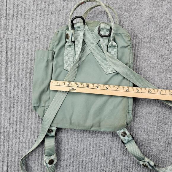 Fjallraven Kanken Mini Backpack Green 23661 Vinylon F Small Daypack Bag Canvas - Picture 8 of 9